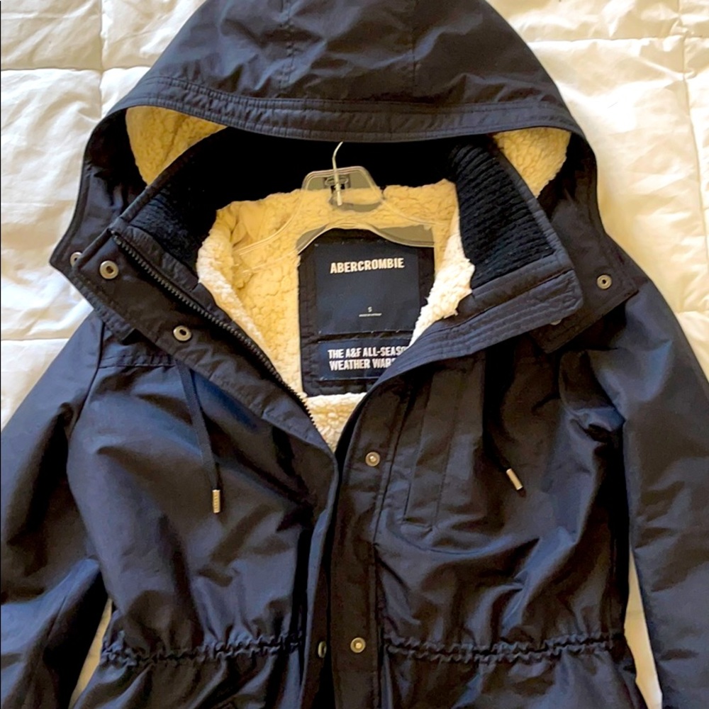 A&F shearling lined jacket